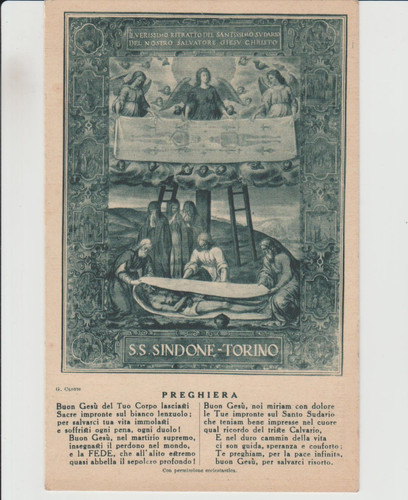 Cartolina santino antico sacra - antico,