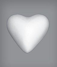 2 PEZZI - CUORE IN POLISTIROLO VARIE MISURE - vetrinistica bricolage decoupage