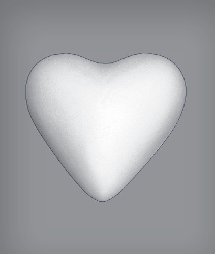 Pezzi cuore in - -, polistirolo