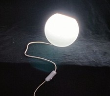 Lampada da tavolo appoggio Terra Comodino Sfera Palla Vetro BALL Bianco 20cm 65S