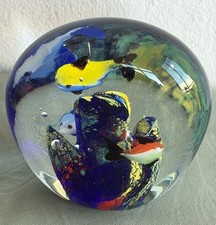 FERMACARTE ACQUARIO IN VETRO DI MURANO VINTAGE DESIGN SOMMERSO PESCI MARE