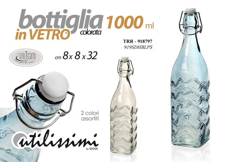 Bottiglia vetro colorata - bottiglia,