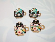 4pz charm ciondolo Gatto tazza