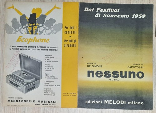 Spartito originale nessuno - originale, di