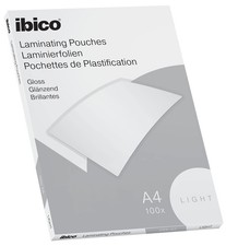 Ibico Basics 100 Fogli di laminazione formato A4 Pouches per plastificazione a