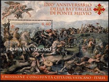 2012 EMISSIONE CONGIUNTA VATICANO - ITALIA PONTE MILVIO BF MNH MF105319