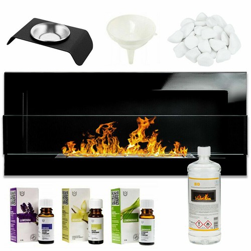 Cheminée bio éthanol noir - Éthanol,