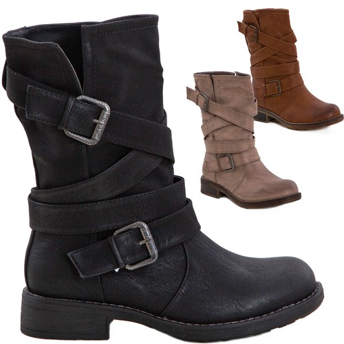 Scarpe donna stivali biker