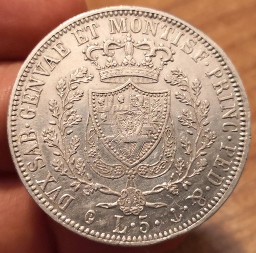 Moneta lire 1826 genova - moneta,