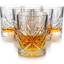 Bicchieri da whisky in cristallo 6 pezzi 300 ml brandy rum succo bicchiere set
