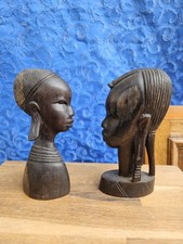 Scultura africana in legno / Busto africano d'epoca