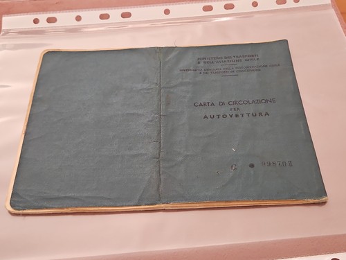 Vintage car document fiat - car, 600