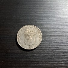 1 Corona svedese, moneta Svezia 1989, 1KR, Krona