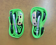 COPPIA CINGHIE FISSAGGIO MOTO dal basso verso l'alto 25 mm NERO-VERDE