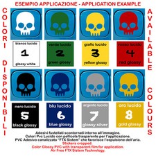 Skull teschio adesivo