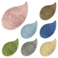Tappeto bagno a forma di foglia in puro cotone morbido cm 50x90 mod. EVA