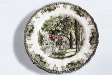 PIATTO IN PORCELLANA INGLESE JOHNSON BROS "THE FRIENDLY VILLAGE"VINTAGE ANNI '50