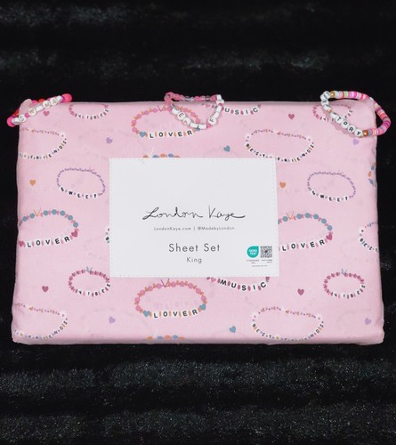 Set lenzuola rosa braccialetto - rosa,
