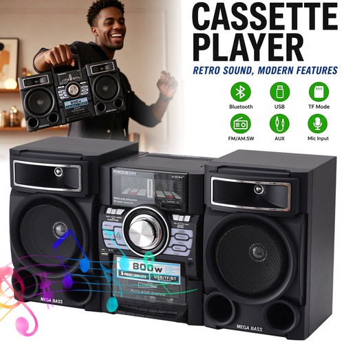 800 retro cassetta radio - w,