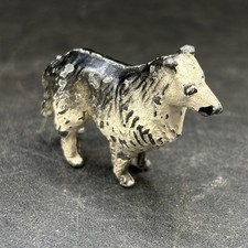 Antico giocattolo in metallo fattoria cortile FATTORIA CANE PECORA COLLIE primo modello in miniatura pressofuso