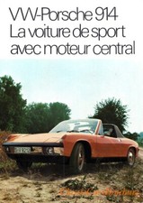 Brochure Depliant VW Porsche 914 914/6 1970 Francese Rara