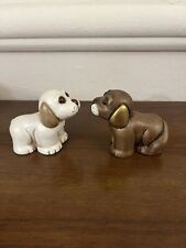 THUN 2 Cagnolini  del presepe classico. Cane Bianco E Cane Natur