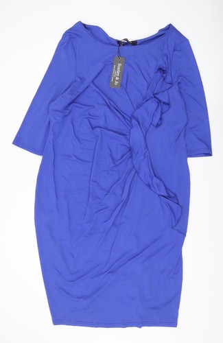 Vestito donna blu body