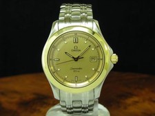 Omega Seamaster 18kt 750 Oro/Orologio Da Uomo IN Acciaio Inox con Data / Ref.