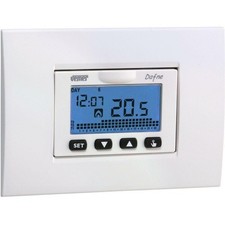 VEMER CRONOTERMOSTATO DAFNE DA INCASSO A BATTERIE, BIANCO/ANTRACITE VN16650