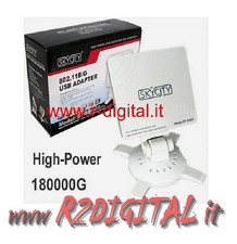 ANTENNA ULTRA POTENTE 16db RICEVITORE WIRELESS AMPLIFICATO WIFI USB CHIP REALTEK