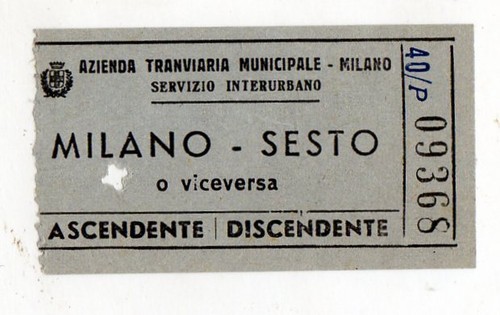Biglietto ticket tram - ticket,