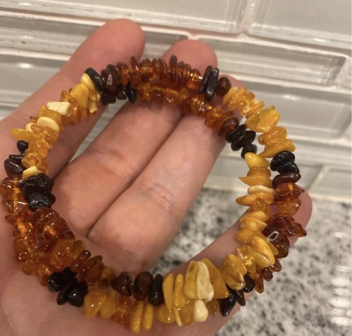 Bracciale elastico ambra