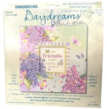 Dimensions 2004 Daydreams Kit punto croce contato 73005 quando gli amici si incontrano 8"NUOVO