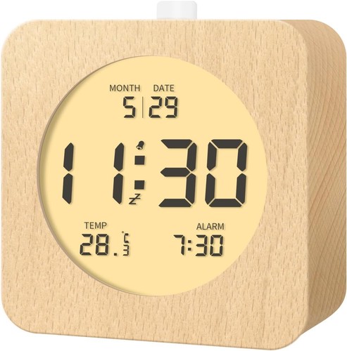 Sveglia digitale legno lcd - sveglia,