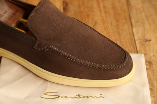 Santoni scarpe camoscio
