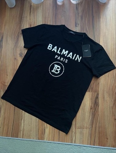 Shirt balmain con logo - t-shirt, nero