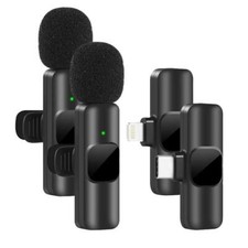 Microfono microfoni Wireless senza fili Lavalier Android IOS Type-c e 8 PIN