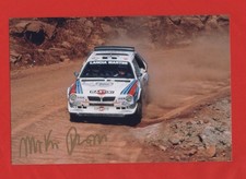 PHOTO cm13x19 signed by Miki Biasion LANCIA DELTA MARTINI S4 #8 ACROPOLIS 1986