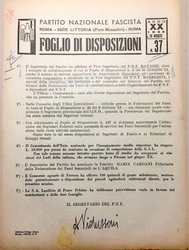 Pnf disposizioni1942 - dc,