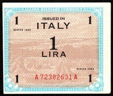 ITALY 1 LIRA BANKNOTE SERIES
