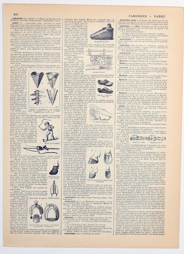 Antique french print saborder - antique,