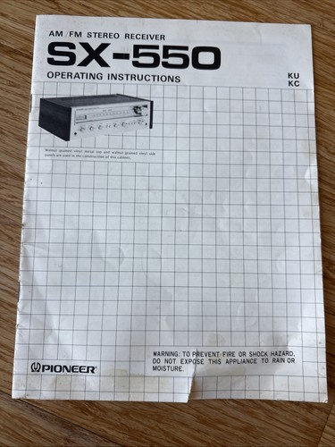 Pioneer 550 ricevitore - pioneer, sx-550
