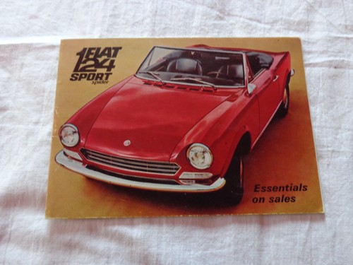 Fiat 124 sport spider depliant - spider,