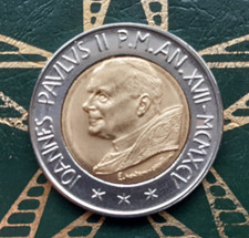 ($) MONETE CITTA' DEL VATICANO -500 Lire 1995 A XVII-Giovanni Paolo II 1978-2005