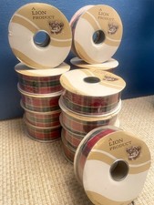 Lotto di 15 -40 Yard Bobine di Lion Ribbon Co. Stock Vintage ~ Marvel Red ~ Sigillate