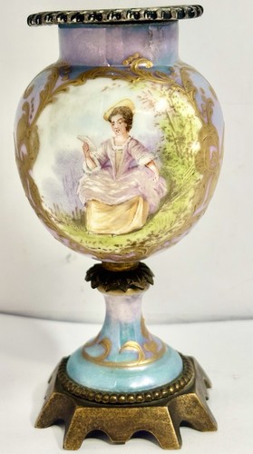 Antica urna ormolu - ormolu, porcellana