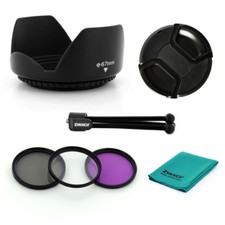 CAPPUCCIO obiettivo 67 mm, kit filtro, tappo, treppiede per Canon EOS 7D 50D 60D 600D T4i 18-135 mm
