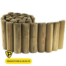 Bordura in legno di pino Impregnato in autoclave giardino, aiuole H20 cm x 1,8 m