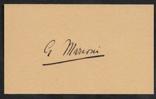 Guglielmo Marconi autografo