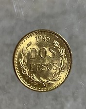 Messico 1945 Oro 2 Pesos UNC